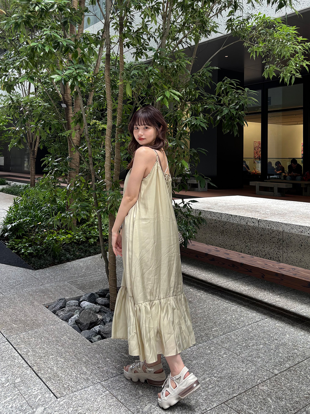 バックリボンギャザーキャミワンピース | 詳細画像12