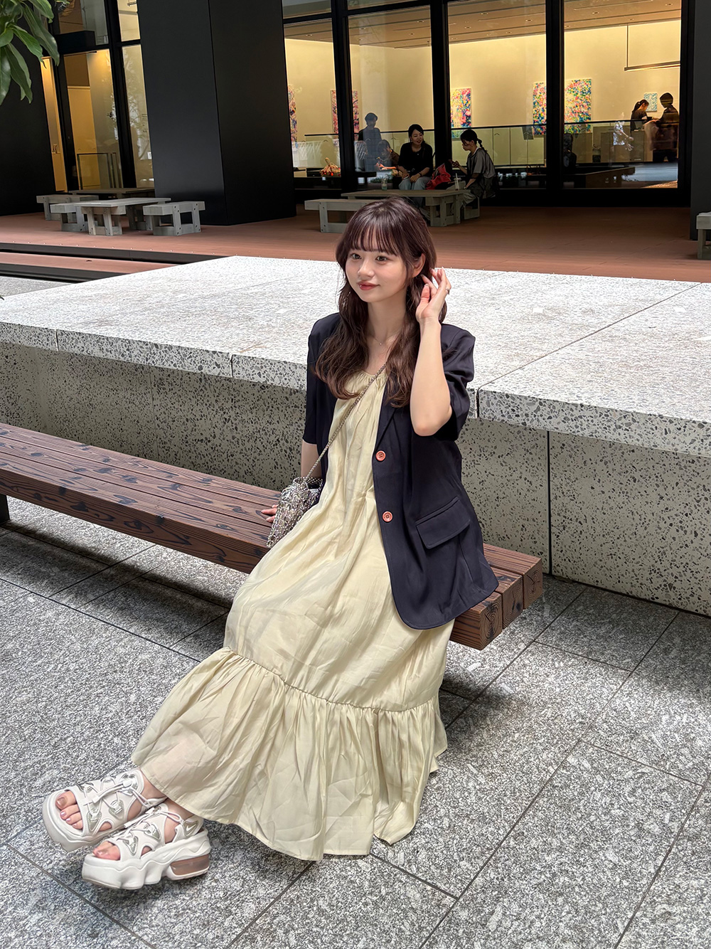 バックリボンギャザーキャミワンピース | 詳細画像16