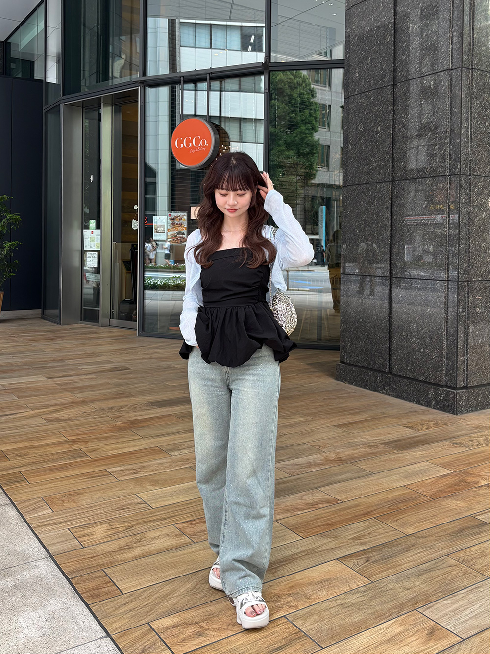 レースキュービックデニムパンツ | 詳細画像9