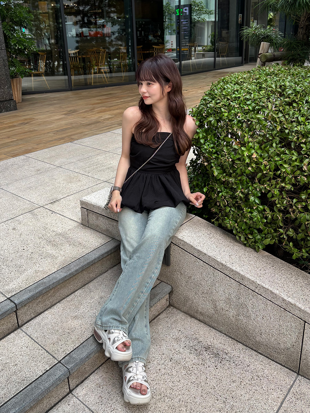 レースキュービックデニムパンツ | 詳細画像10