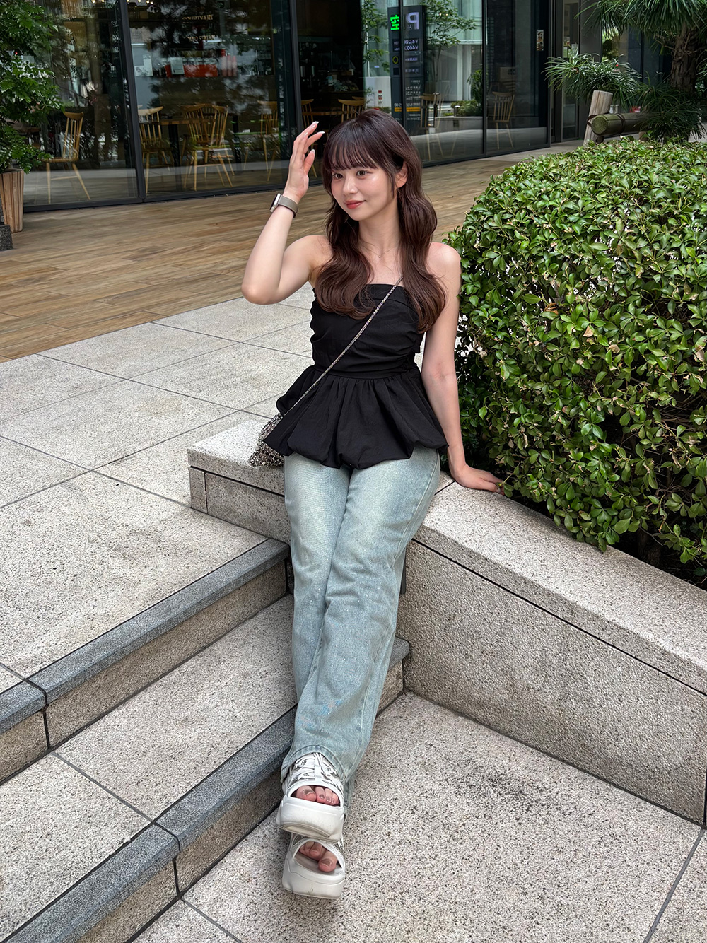 レースキュービックデニムパンツ | 詳細画像12