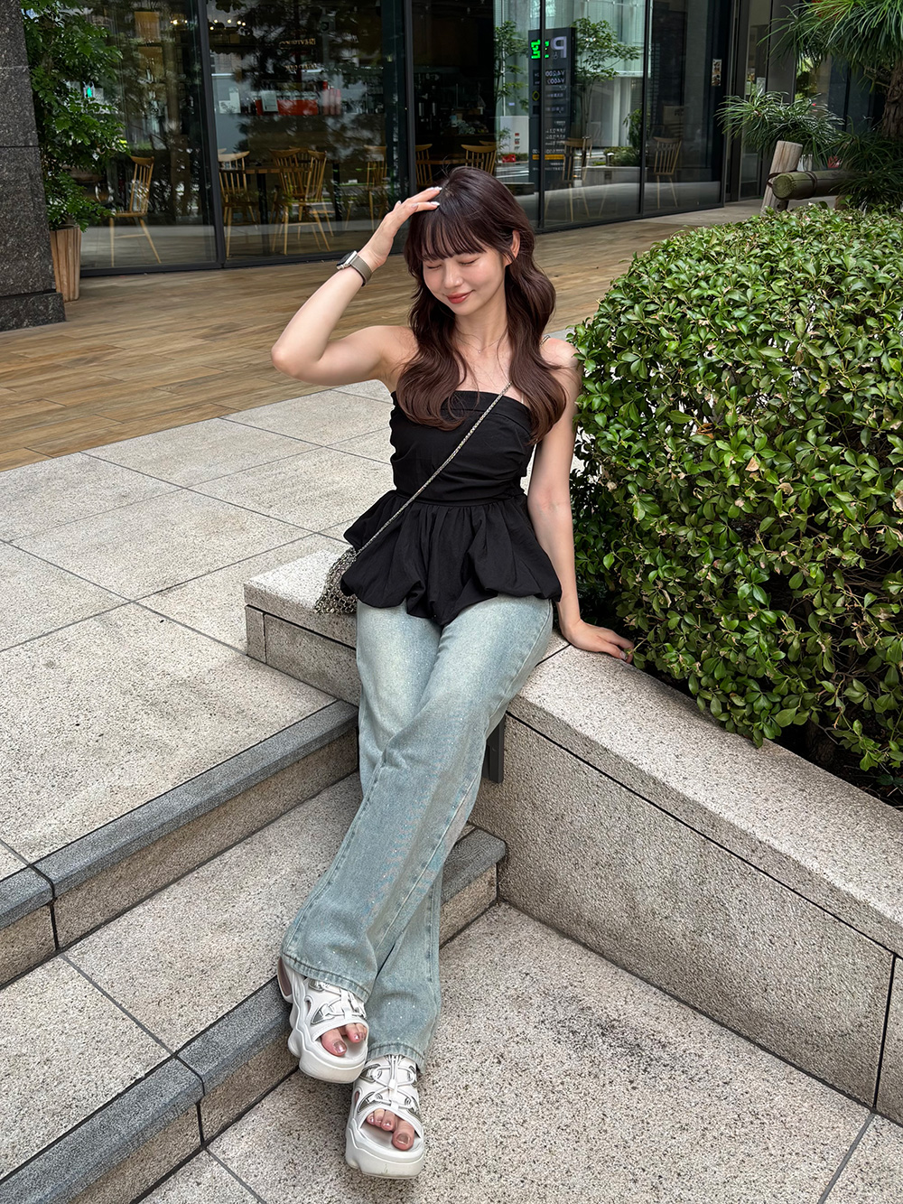 レースキュービックデニムパンツ | 詳細画像16