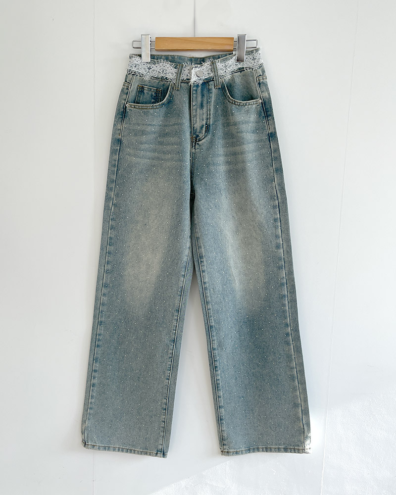 レースキュービックデニムパンツ | 詳細画像17