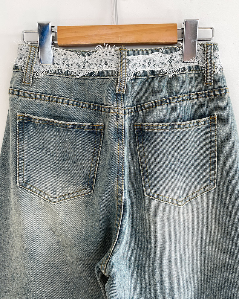 レースキュービックデニムパンツ | 詳細画像23