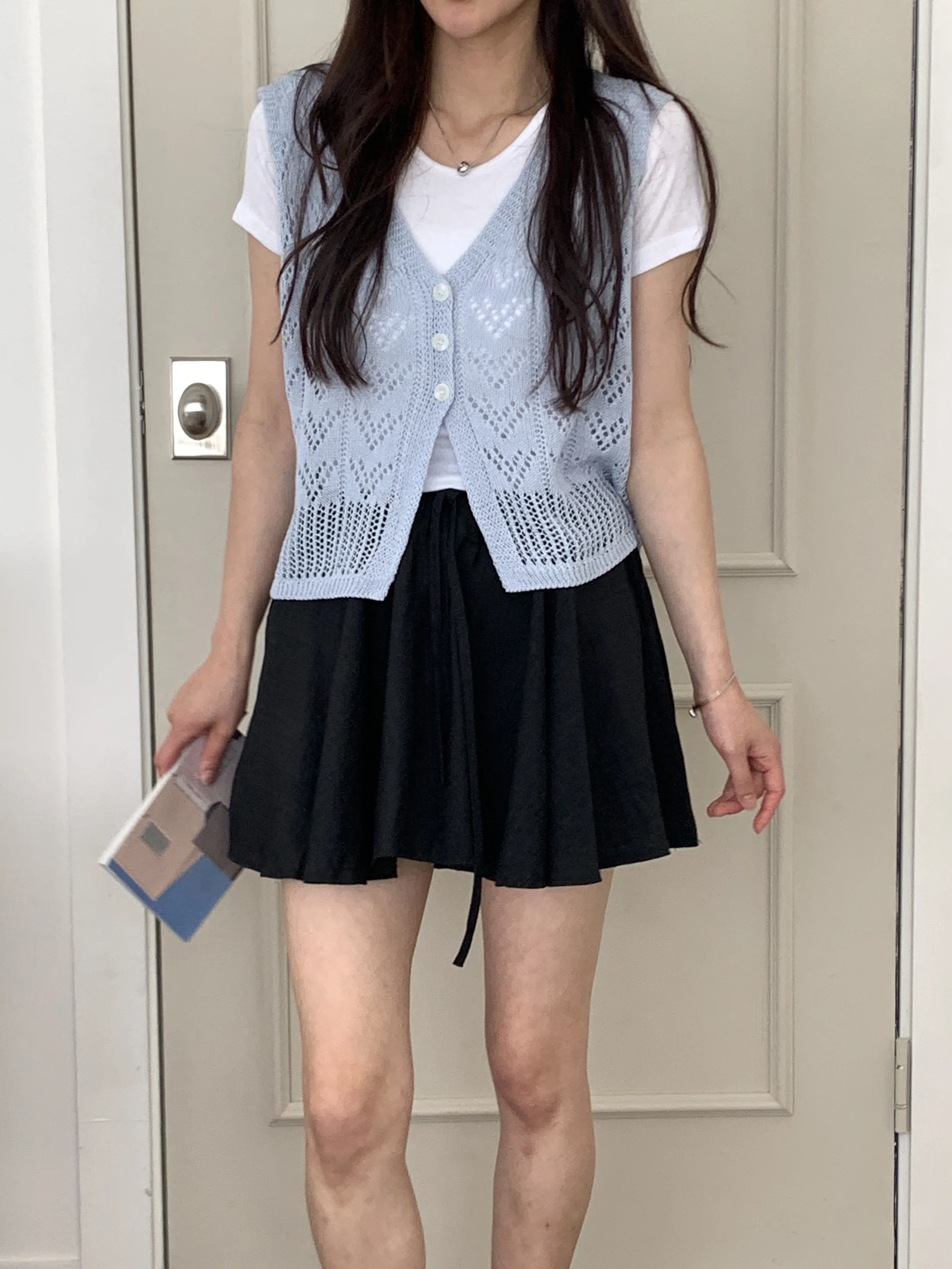 ボタンVネック夏ベスト | 詳細画像1