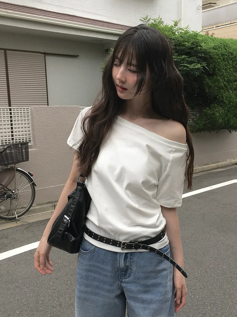 ワンショルダールーズTシャツ | anyonemore | 詳細画像1