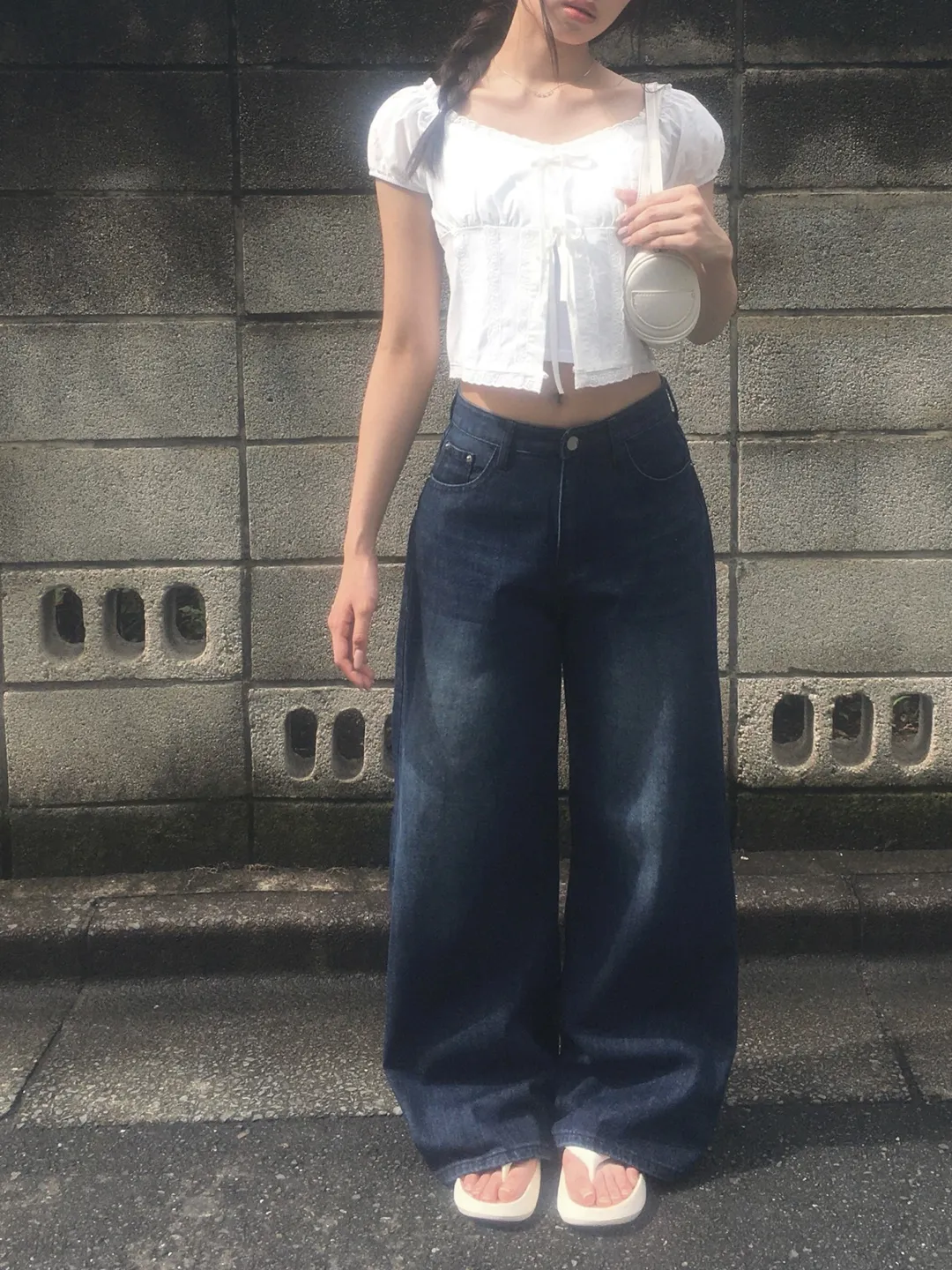ウォッシングポケットセミワイドデニムパンツ | anyonemore | 詳細画像1