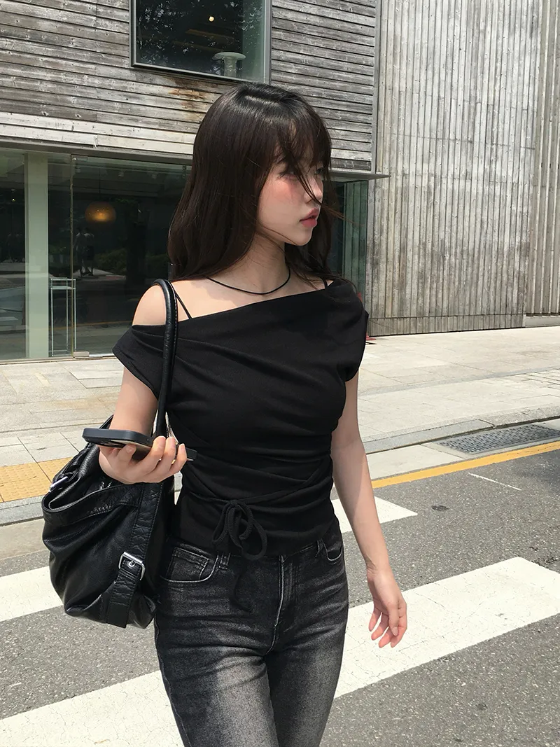 リボンオフショルダーTシャツ | anyonemore | 詳細画像1