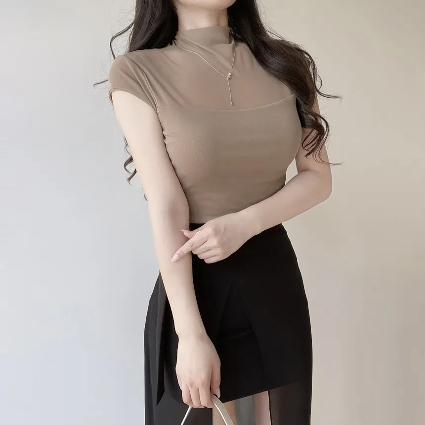 シフォンベルトウエストゴムレイヤード風ミニスカート | mirangmirang | 詳細画像6