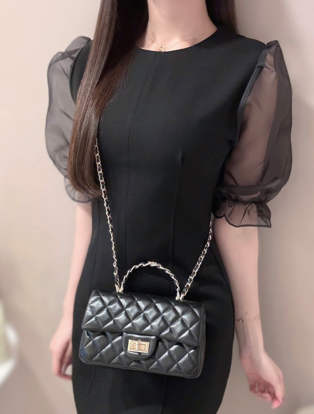 シフォンパフスリーブワンピース | 詳細画像4