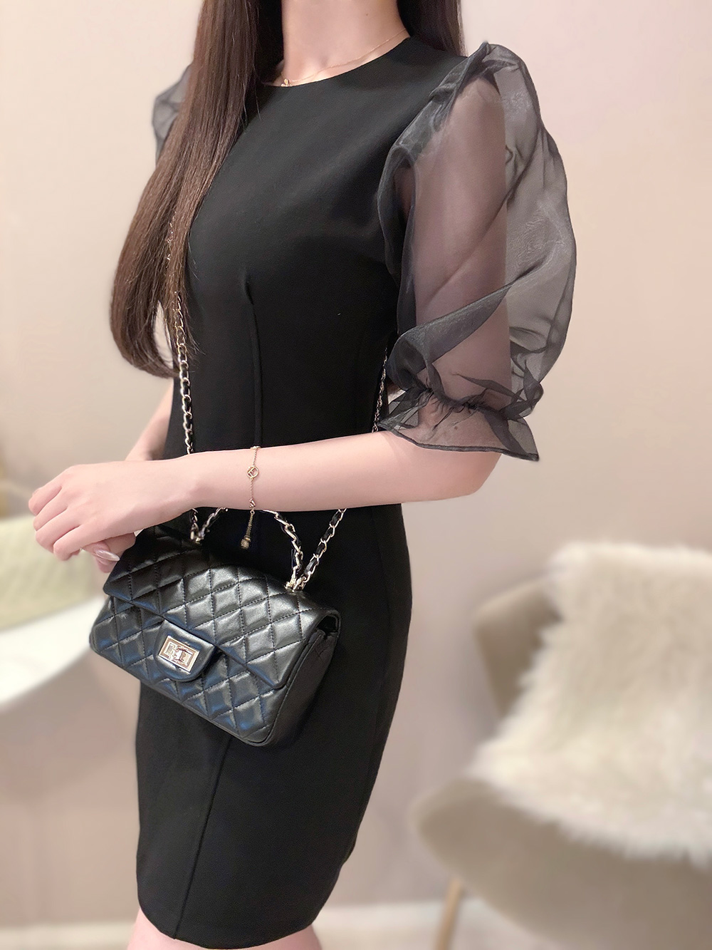 シフォンパフスリーブワンピース | 詳細画像6