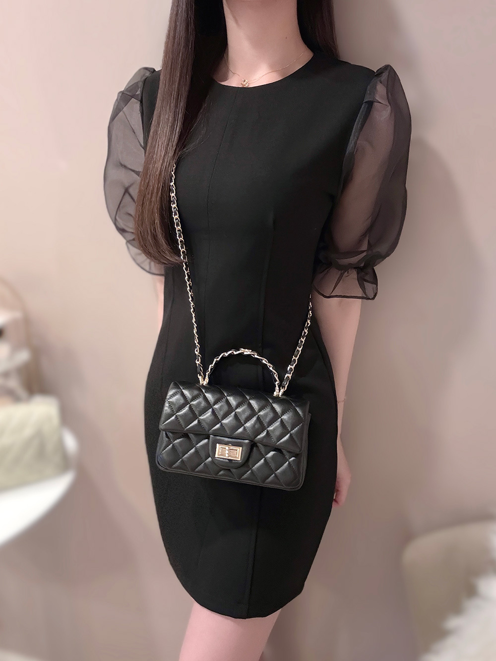 シフォンパフスリーブワンピース | 詳細画像7