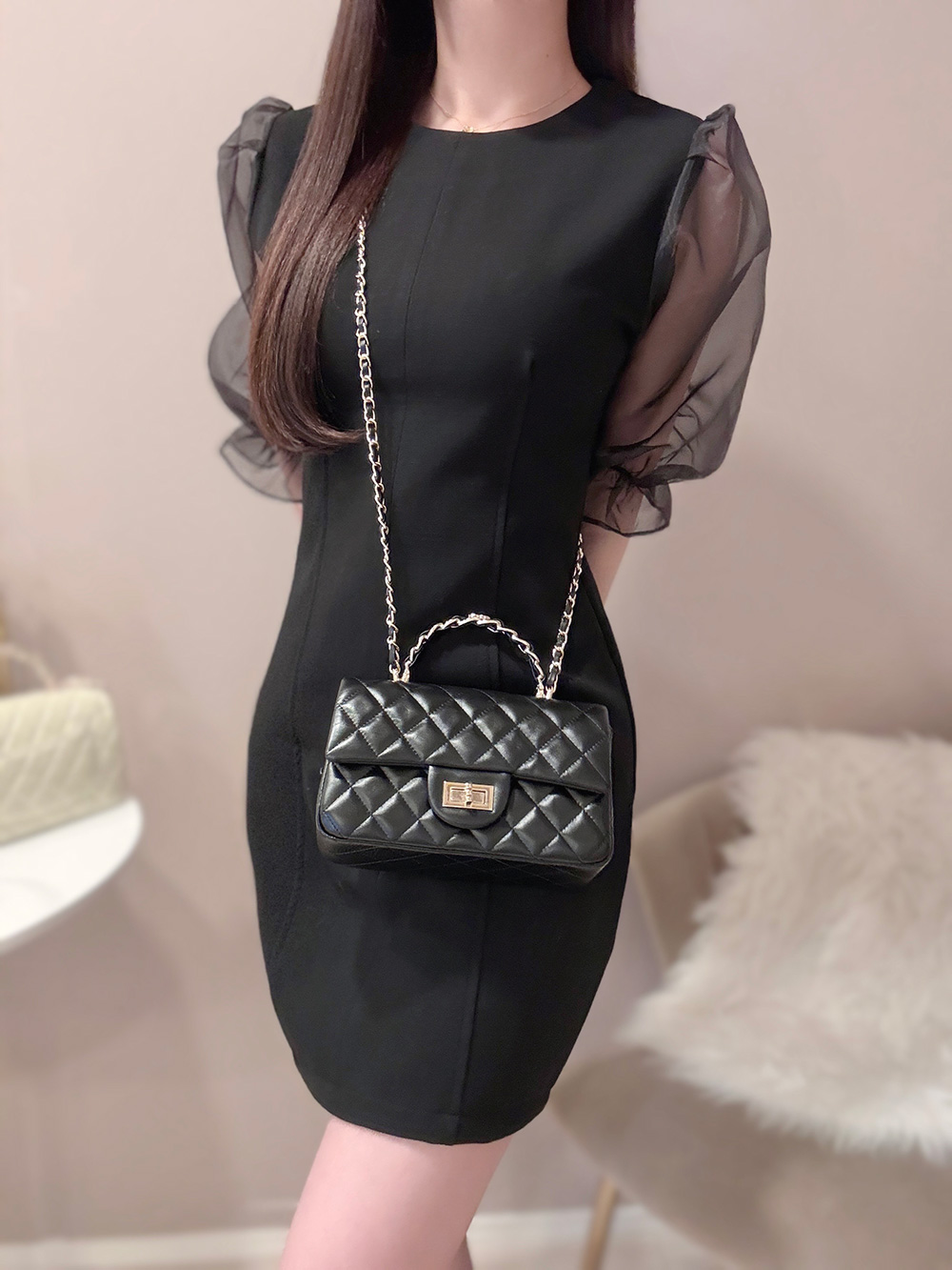 シフォンパフスリーブワンピース | 詳細画像8