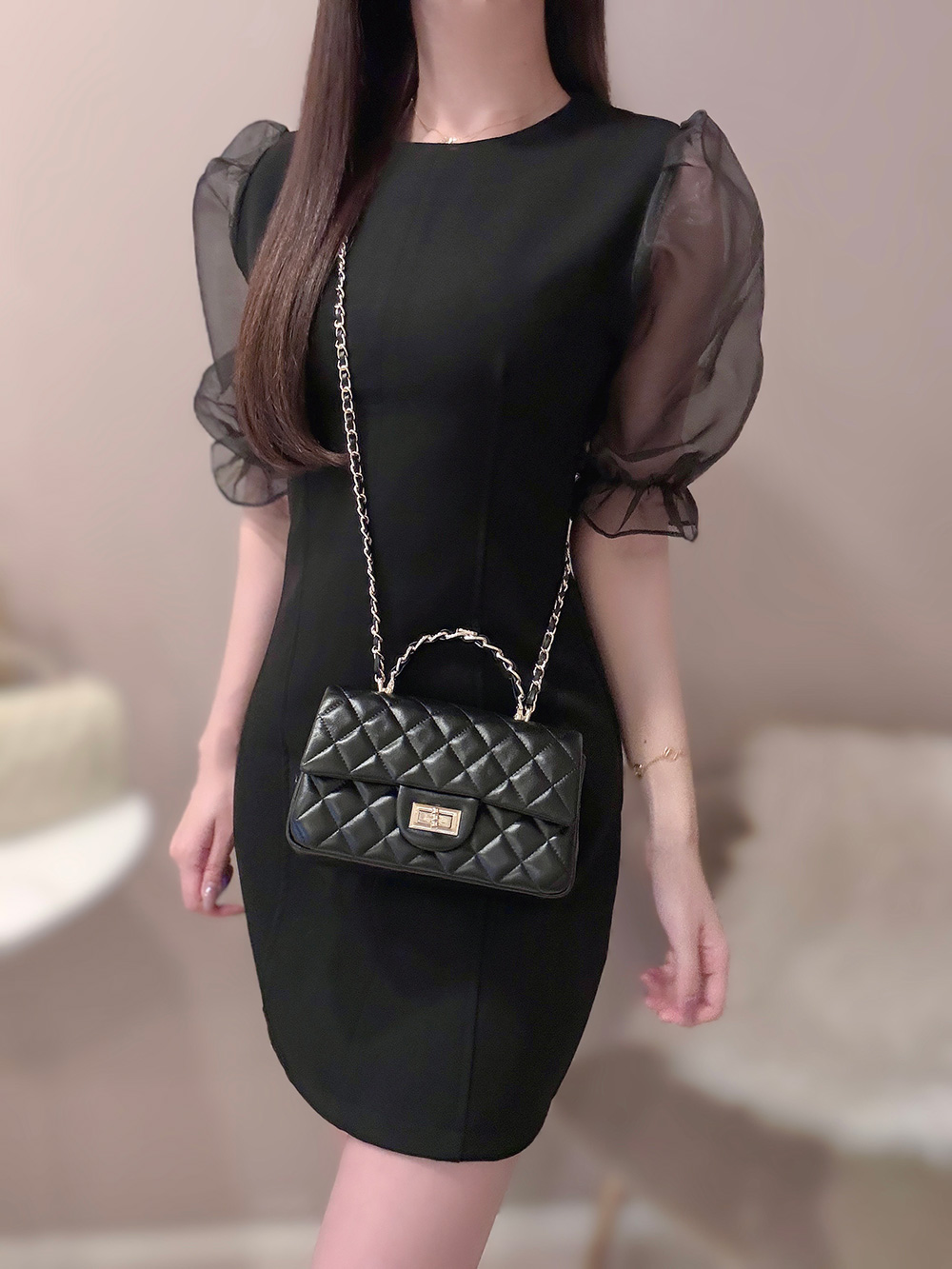 シフォンパフスリーブワンピース | 詳細画像11