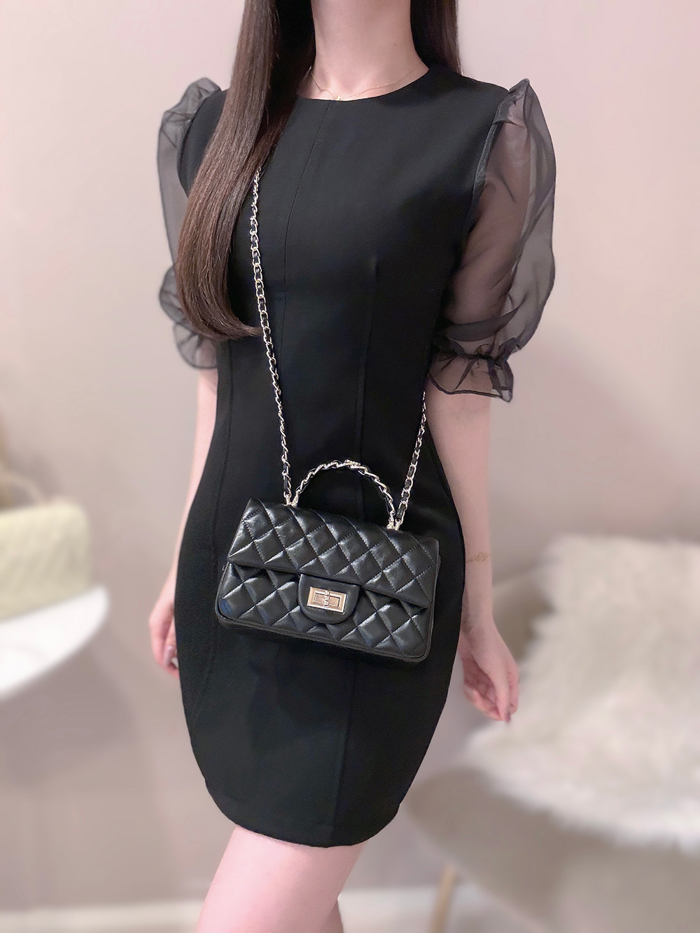 シフォンパフスリーブワンピース | 詳細画像13