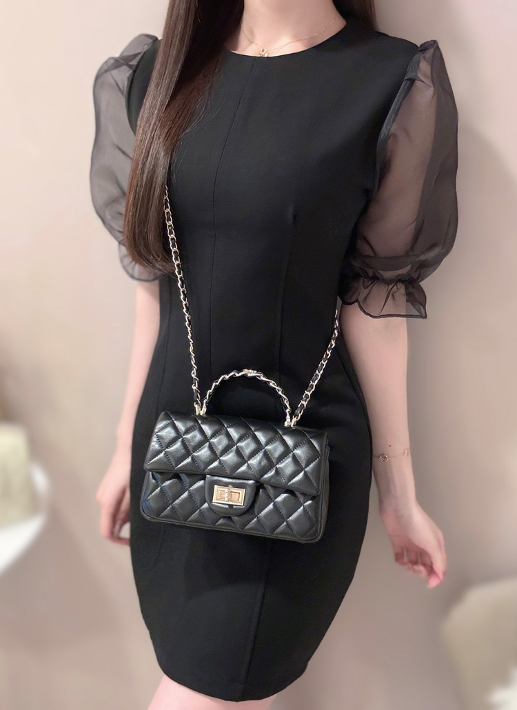 Since Thenキュート ショート ワンピース パフスリーブ シフォン Since Thenキュート ショート ワンピース パフスリーブ シフォン