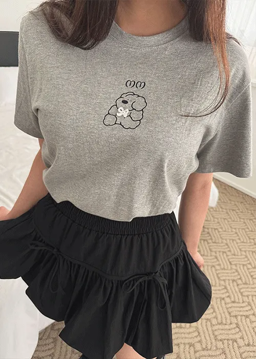 コットンラウンドネック半袖両面プリントロゴTシャツ | SSENUNNI | 詳細画像1