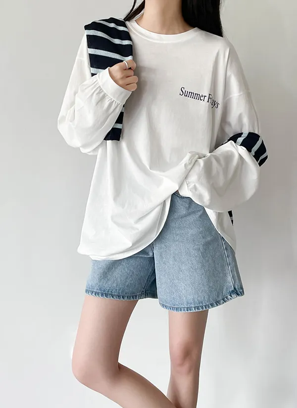 ルーズラウンドネックロゴTシャツ | crushj | 詳細画像1
