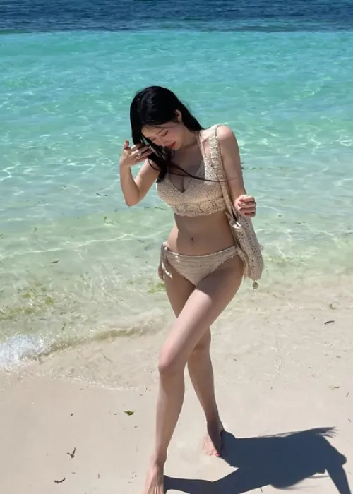 ニットパンチングリボン肩パッド夏ビキニ | crassiang | 詳細画像6