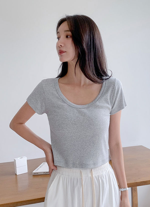 トップス u セール】DEEP U NECK TOPS（Tシャツ/カットソー）｜CLANE（クラネ）の