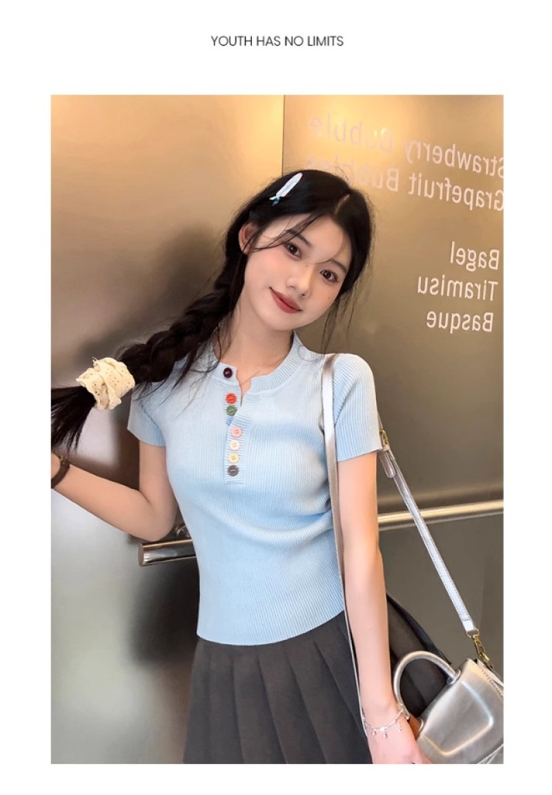 ボタン半袖Tシャツ | 詳細画像9