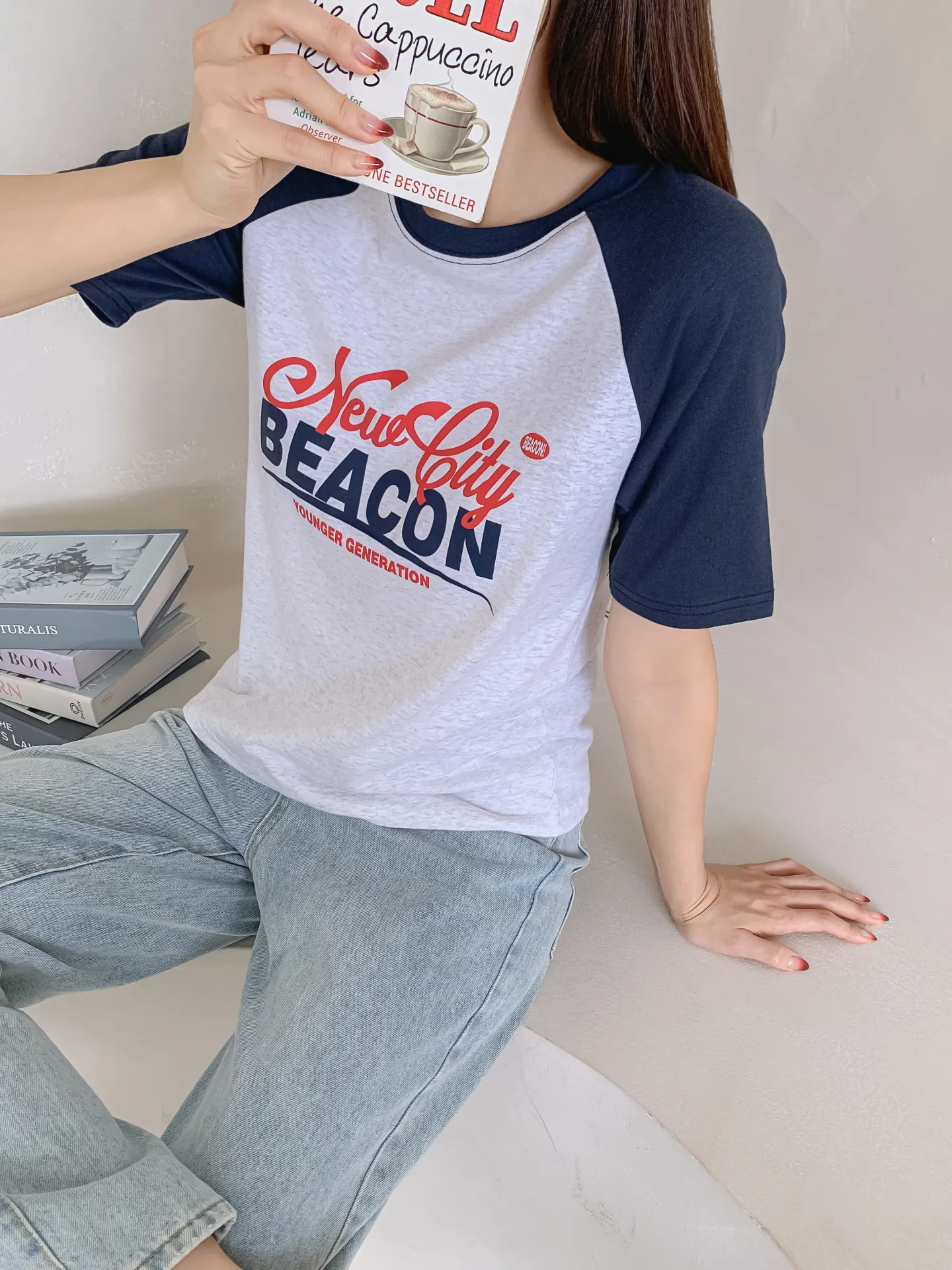 ラウンドネックラグラン半袖ロゴTシャツ | 詳細画像1