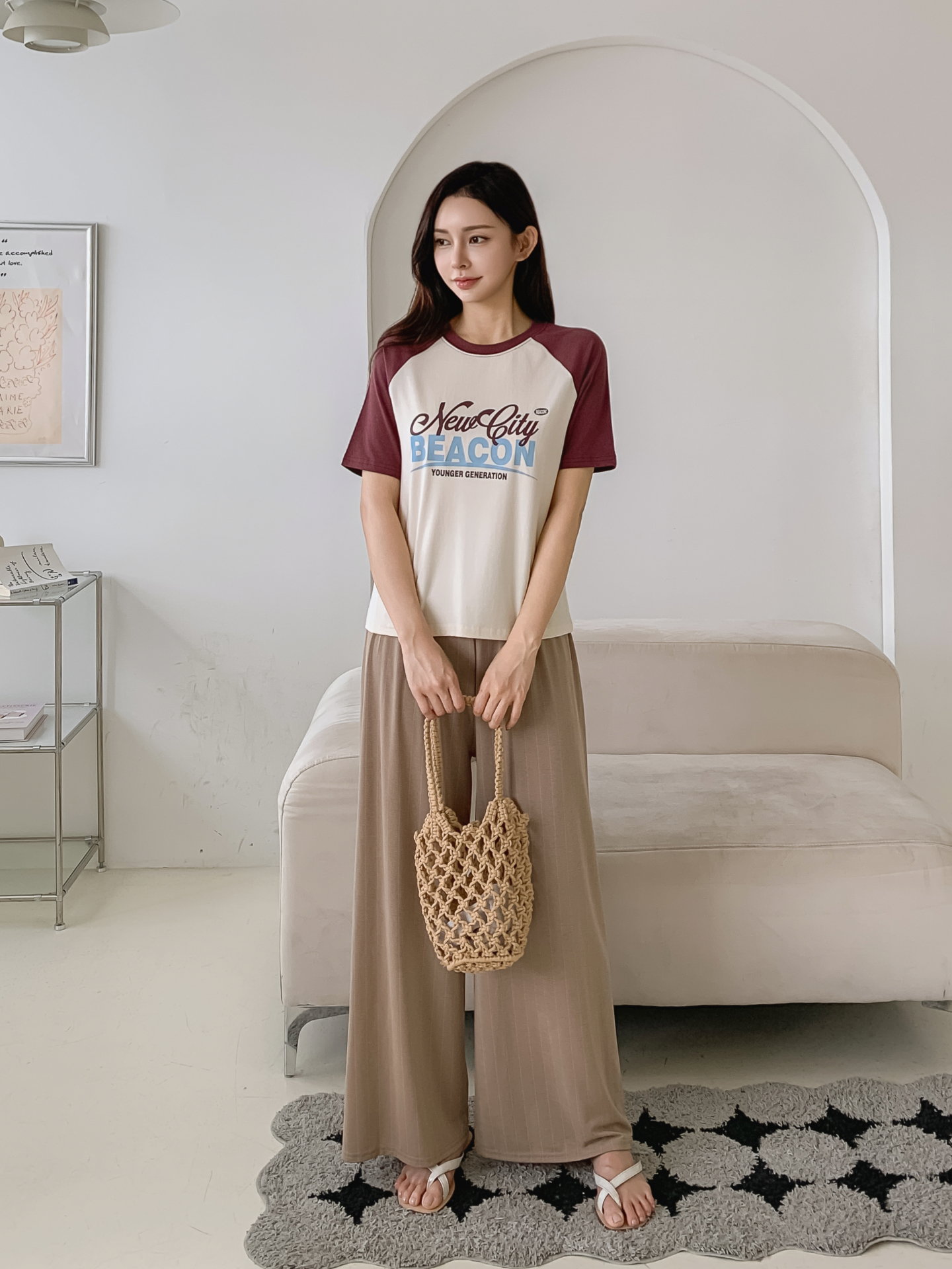 ラウンドネックラグラン半袖ロゴTシャツ | 詳細画像3