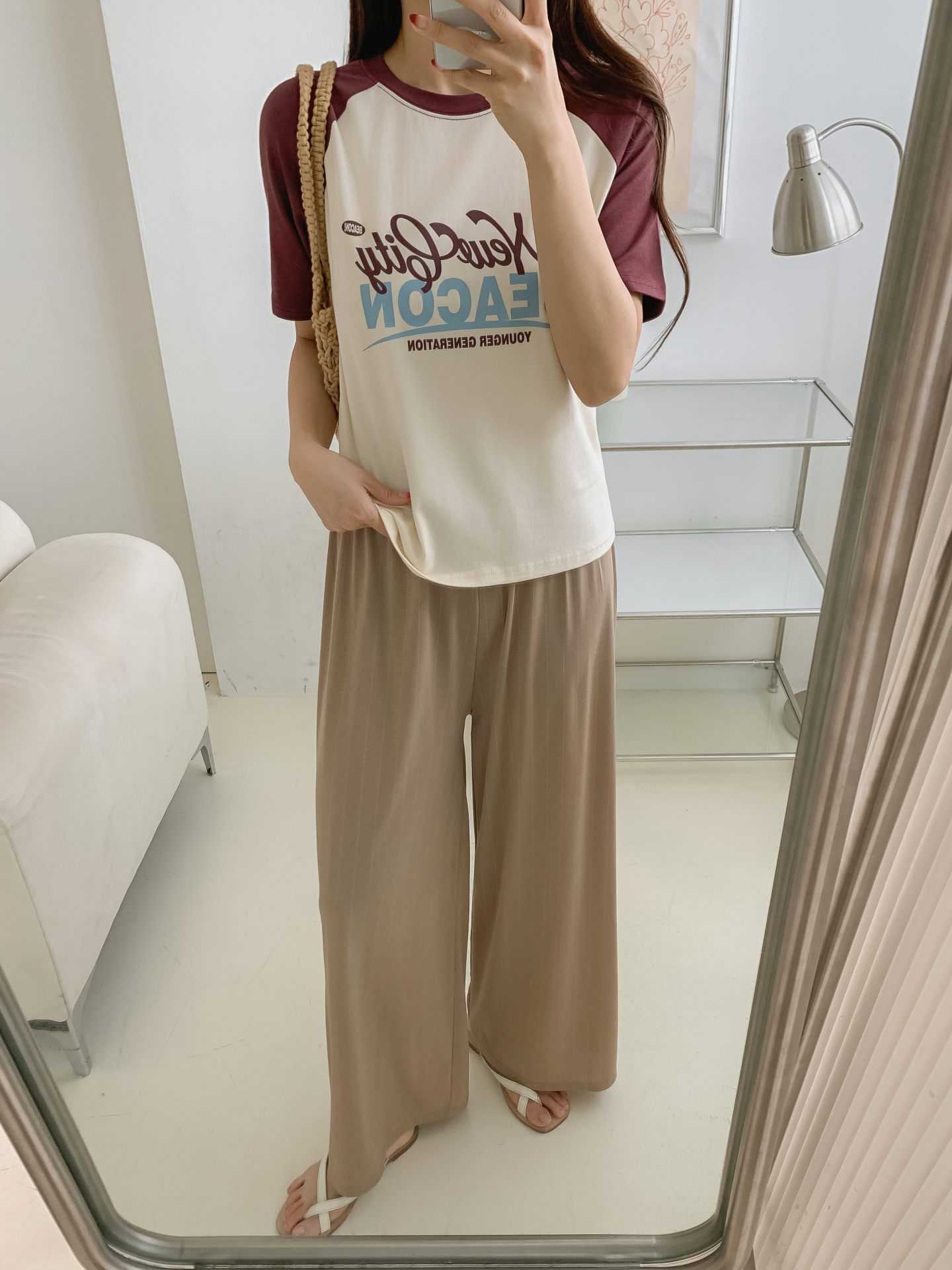 ラウンドネックラグラン半袖ロゴTシャツ | 詳細画像15