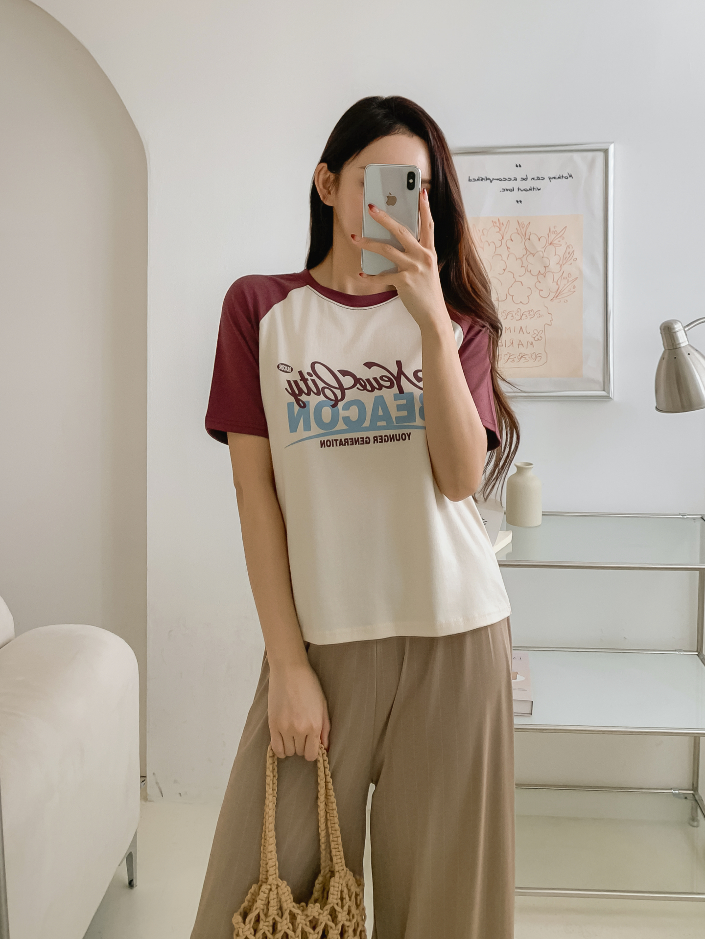 ラウンドネックラグラン半袖ロゴTシャツ | 詳細画像16