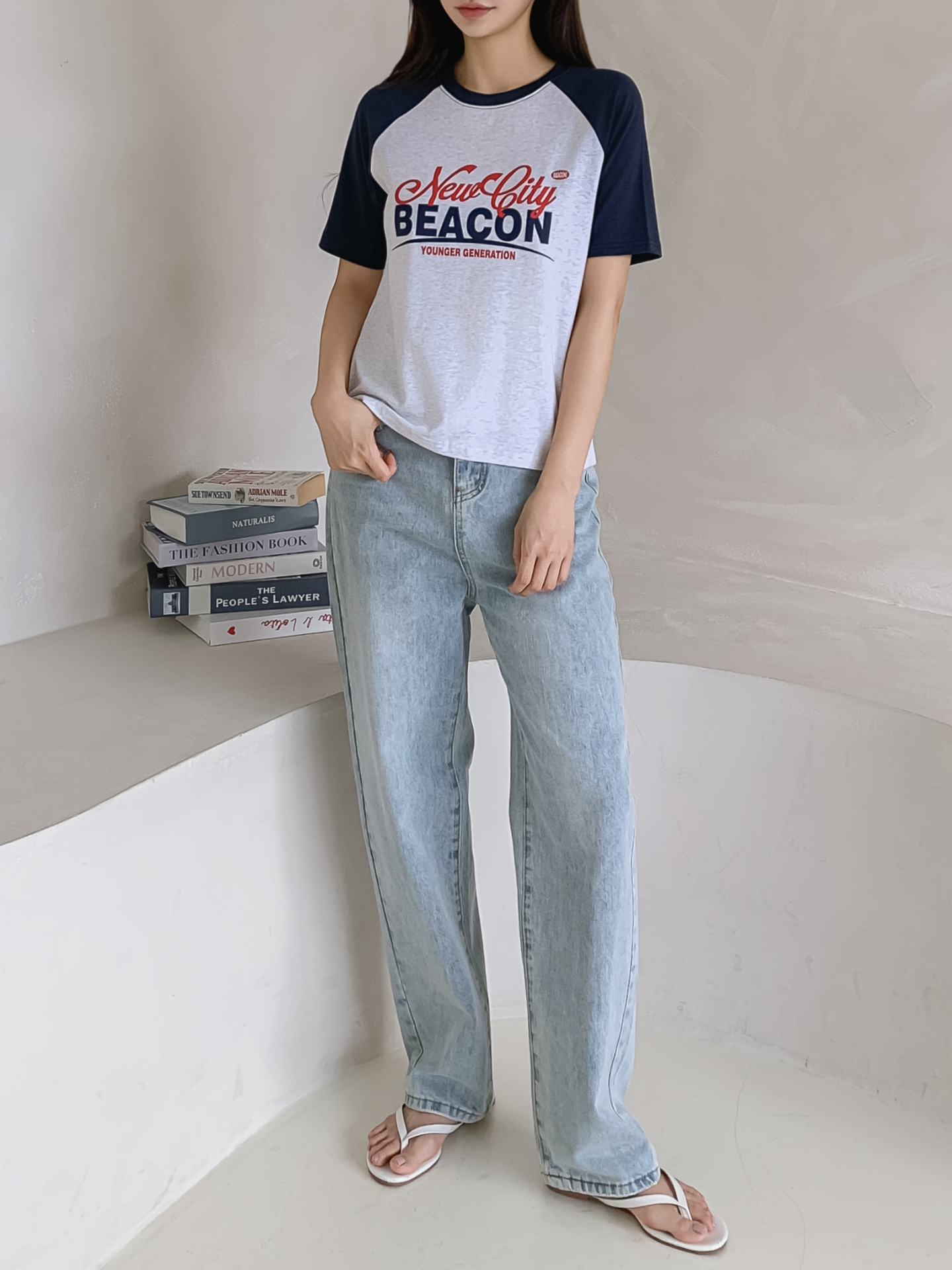 ラウンドネックラグラン半袖ロゴTシャツ | 詳細画像17