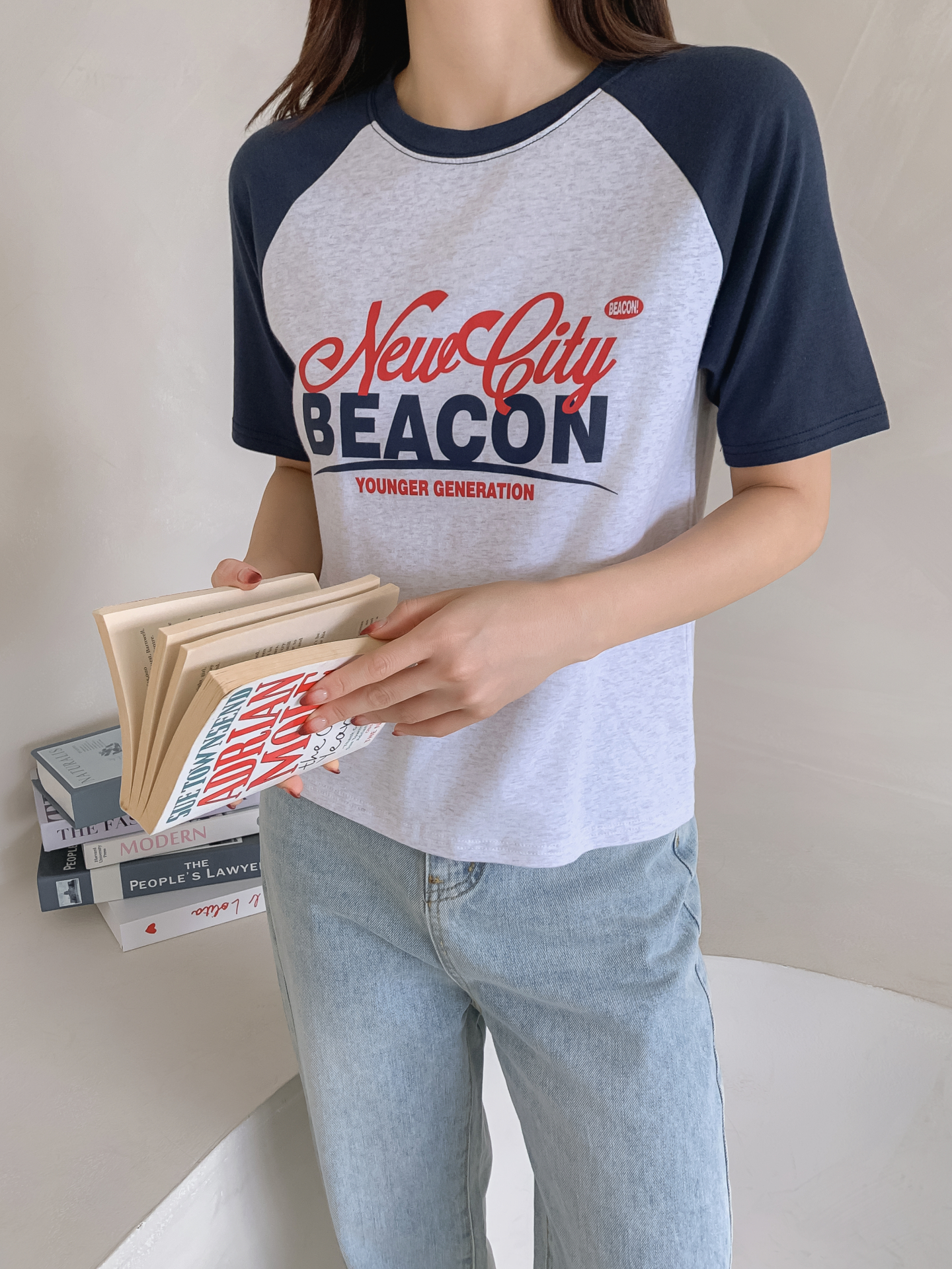 ラウンドネックラグラン半袖ロゴTシャツ | 詳細画像19