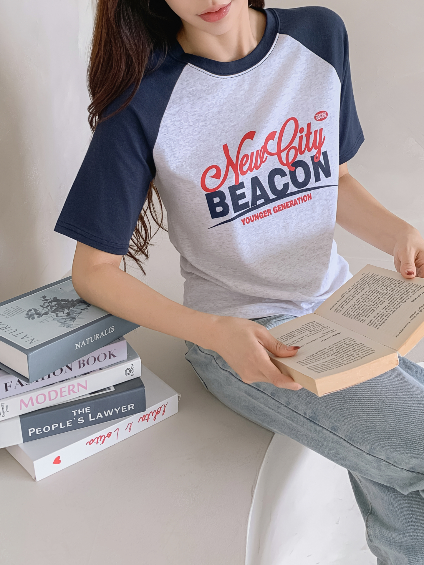 ラウンドネックラグラン半袖ロゴTシャツ | 詳細画像24