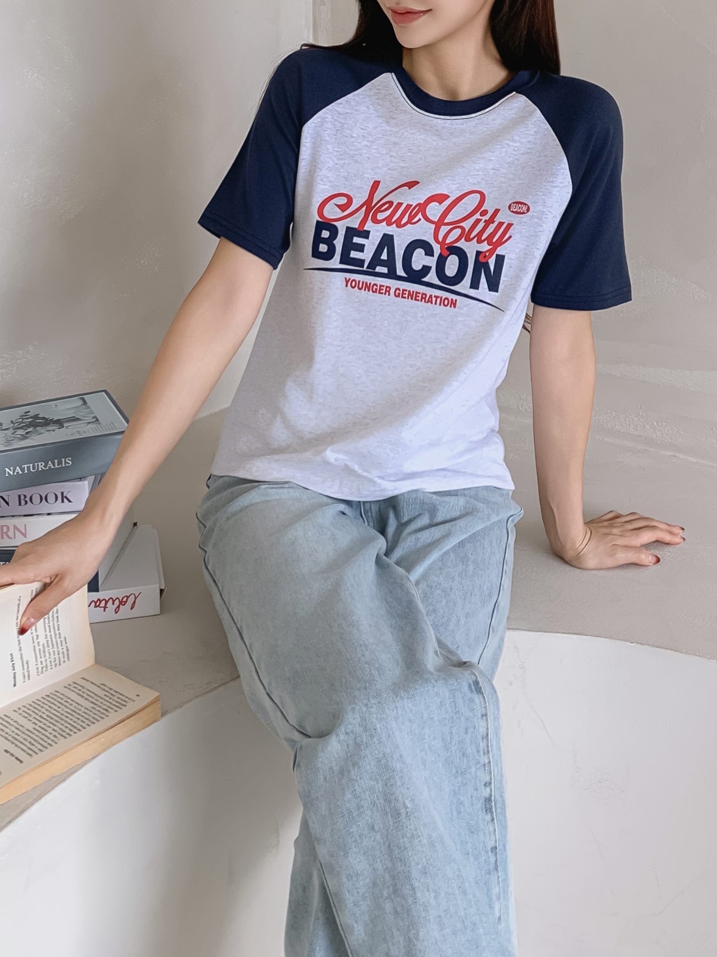 ラウンドネックラグラン半袖ロゴTシャツ | 詳細画像25