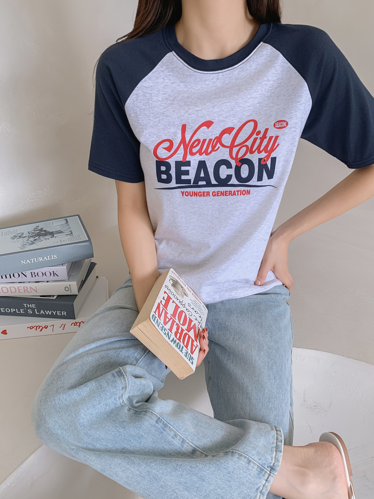 ラウンドネックラグラン半袖ロゴTシャツ | 詳細画像27