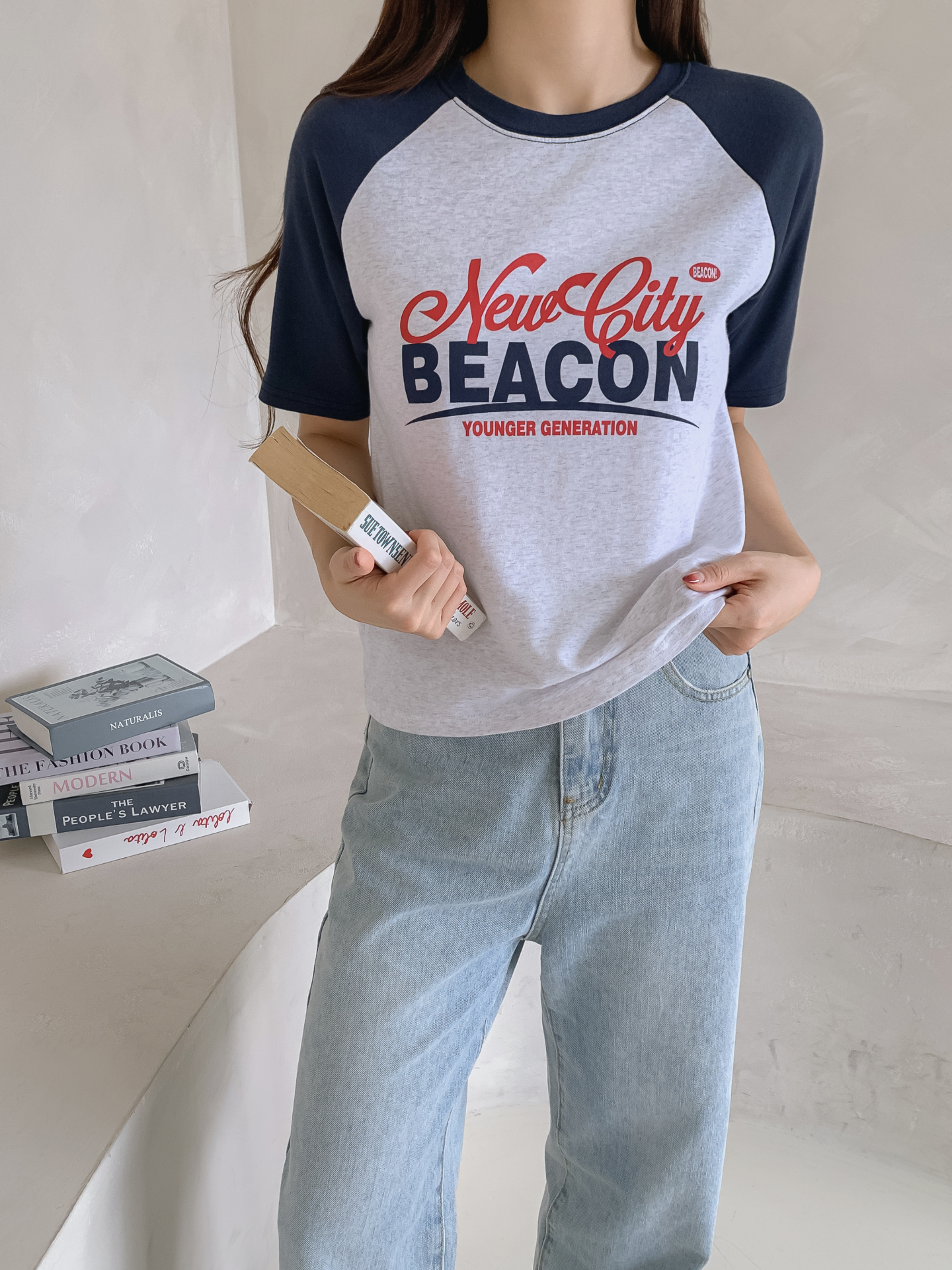 ラウンドネックラグラン半袖ロゴTシャツ | 詳細画像28