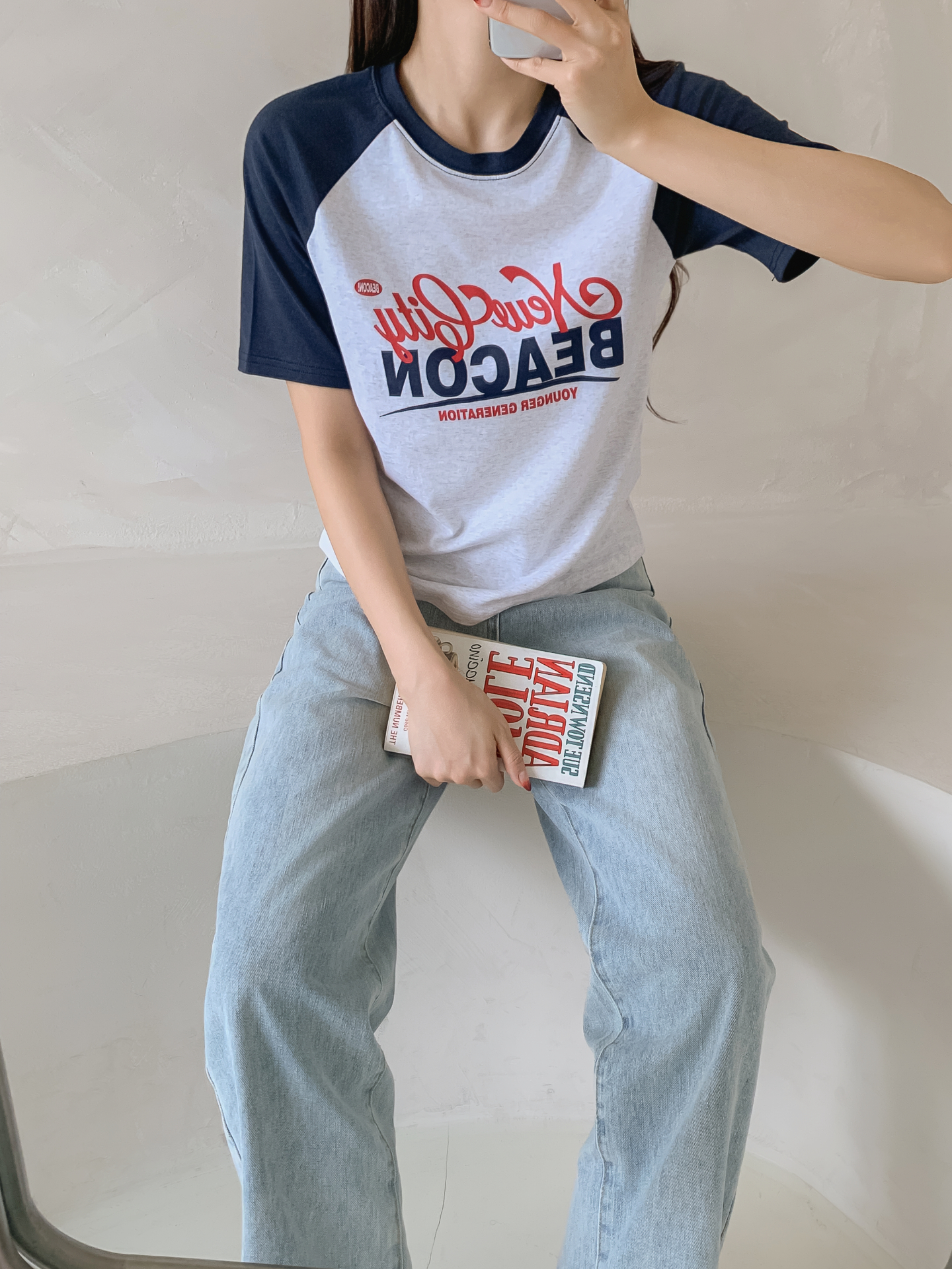 ラウンドネックラグラン半袖ロゴTシャツ | 詳細画像29