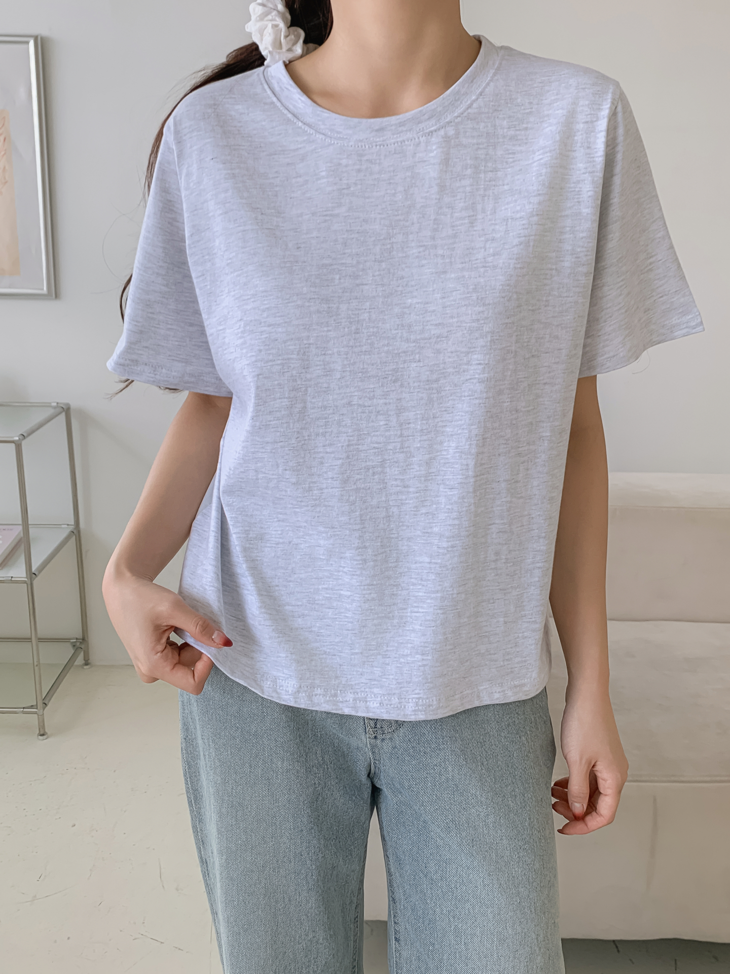 コットンラウンドネック半袖Tシャツ | 詳細画像11