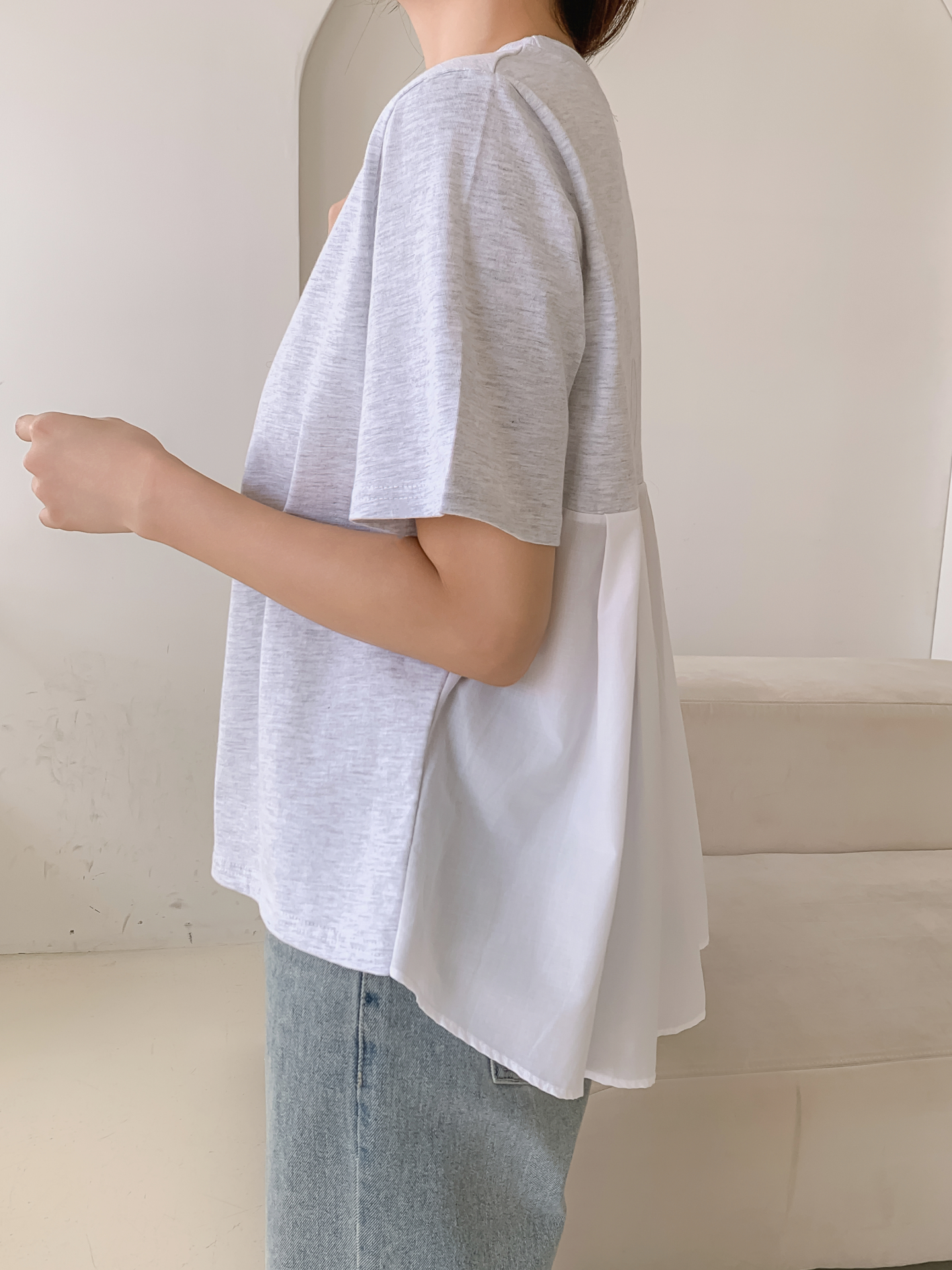 コットンラウンドネック半袖Tシャツ | 詳細画像2