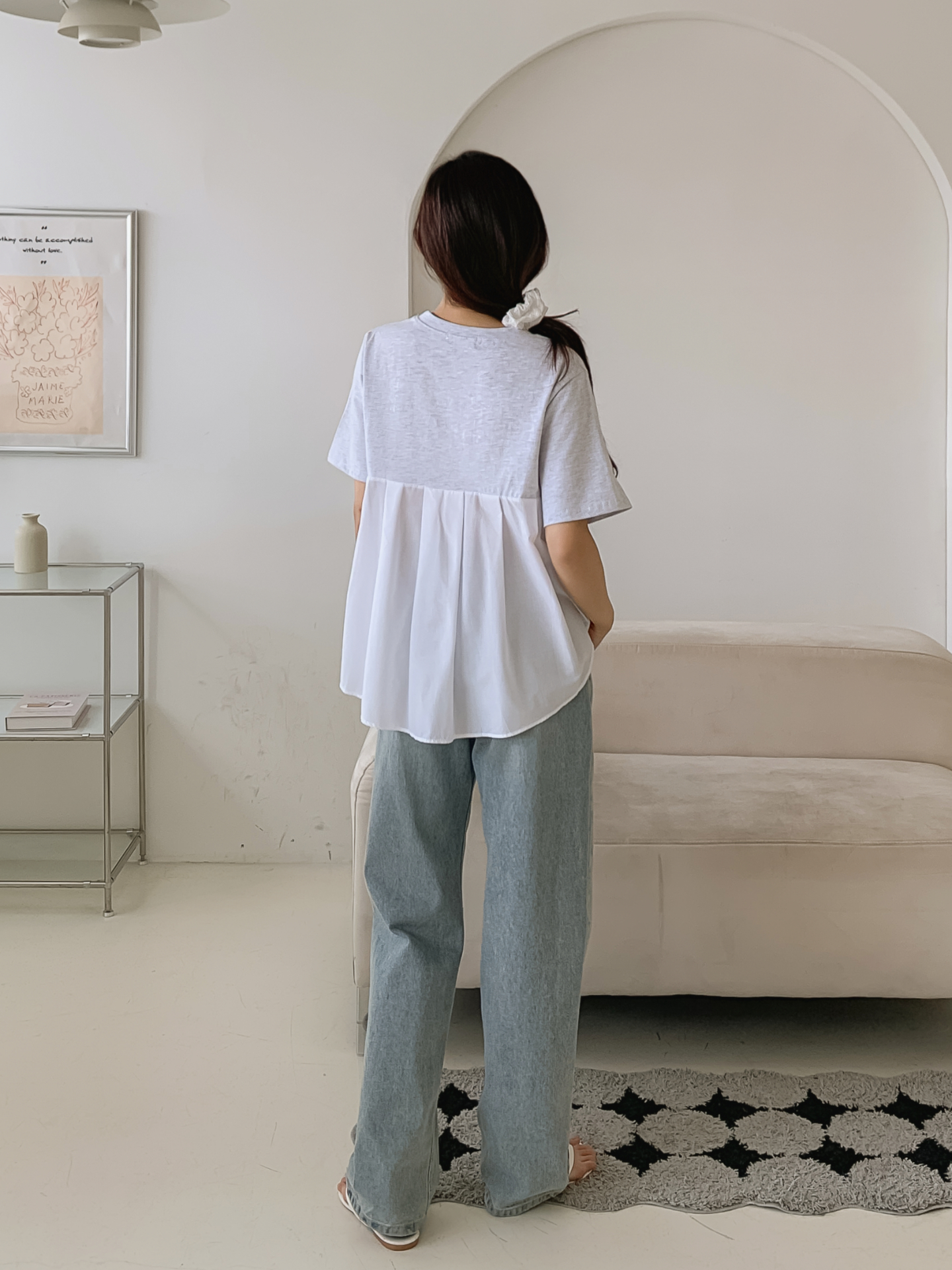 コットンラウンドネック半袖Tシャツ | 詳細画像4