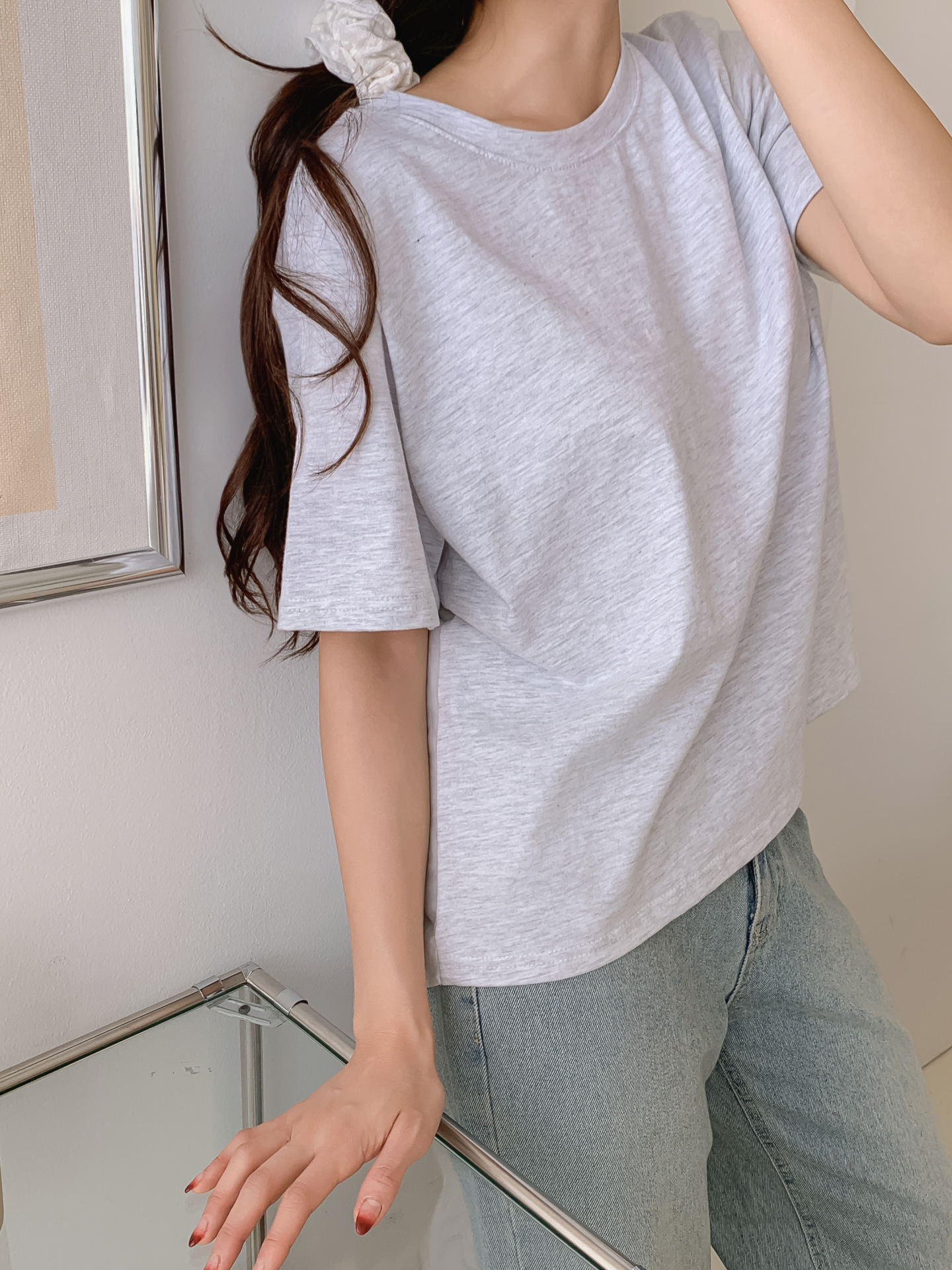 コットンラウンドネック半袖Tシャツ | 詳細画像15