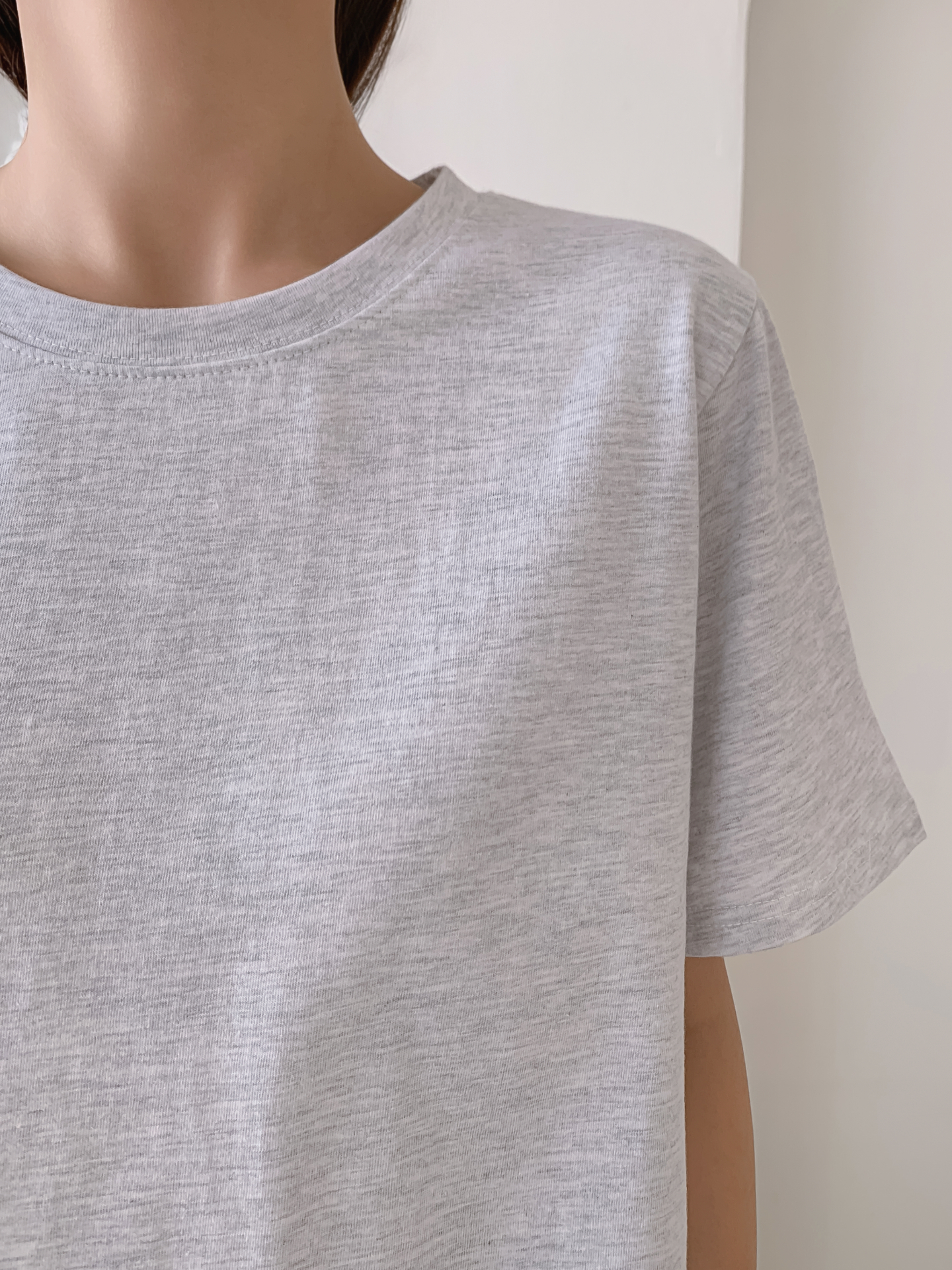 コットンラウンドネック半袖Tシャツ | 詳細画像8