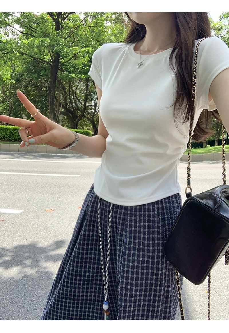 ラウンドネックシャーリング半袖Tシャツ | 詳細画像2