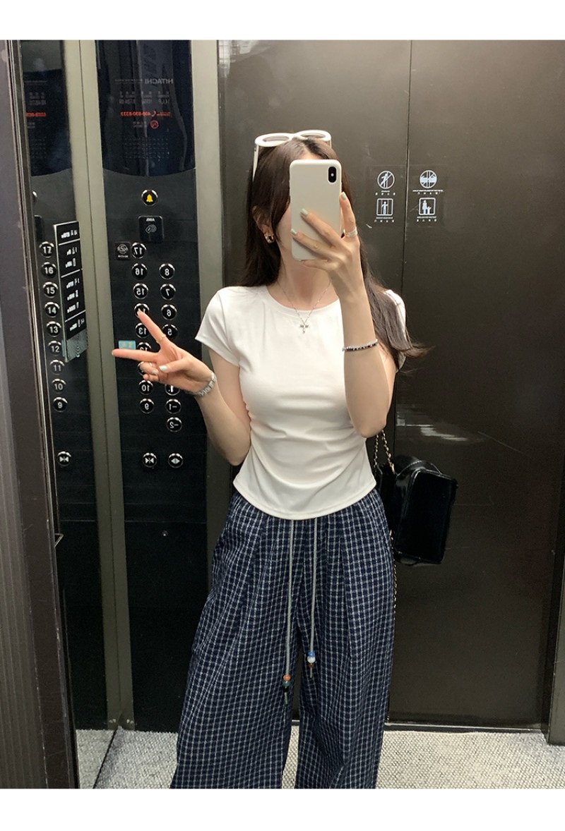 ラウンドネックシャーリング半袖Tシャツ | 詳細画像3