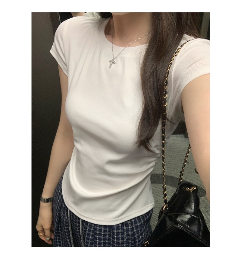 ラウンドネックシャーリング半袖Tシャツ | 詳細画像4