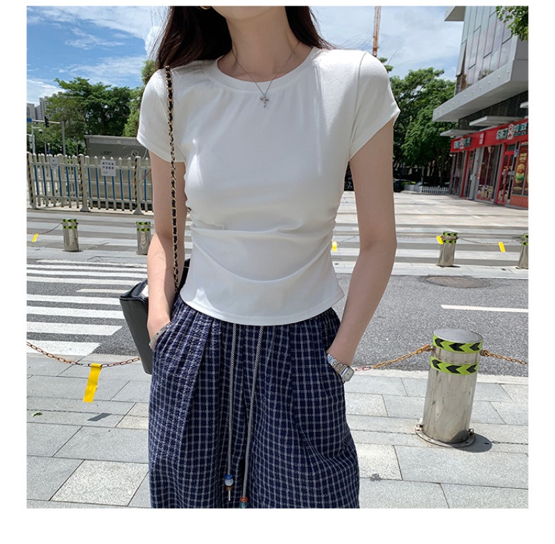 ラウンドネックシャーリング半袖Tシャツ | 詳細画像6