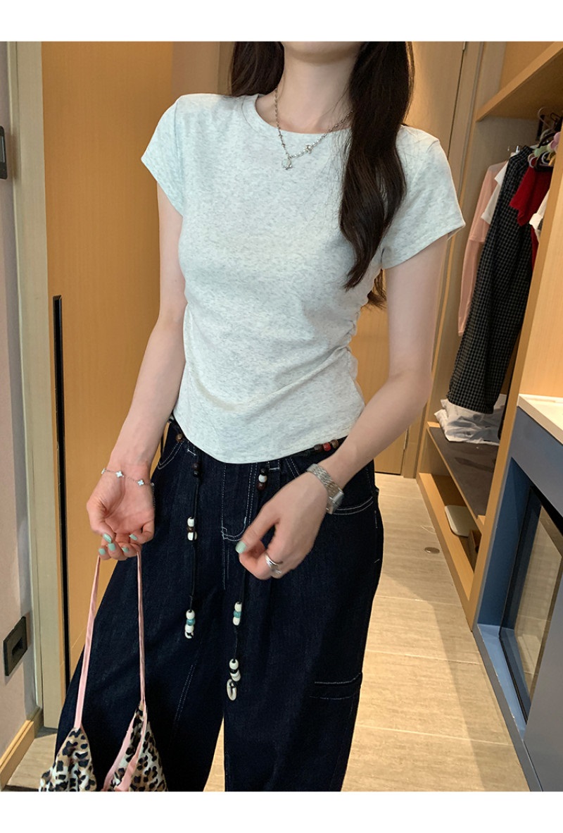 ラウンドネックシャーリング半袖Tシャツ | 詳細画像9