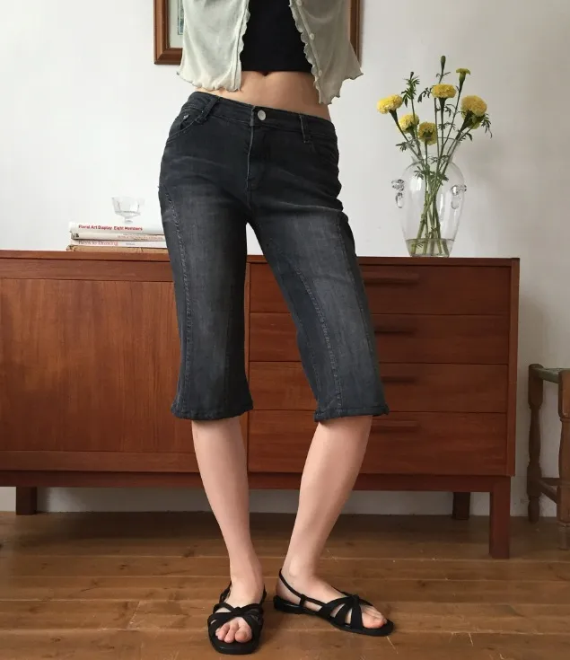 ウォッシングラインビンテージディープブルーデニムパンツ | MODIMOOD | 詳細画像1