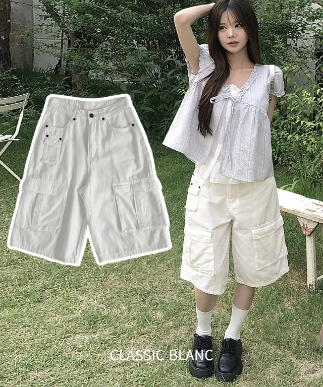 コットンカーゴバミューダショートショートパンツ | classicblanc | 詳細画像1