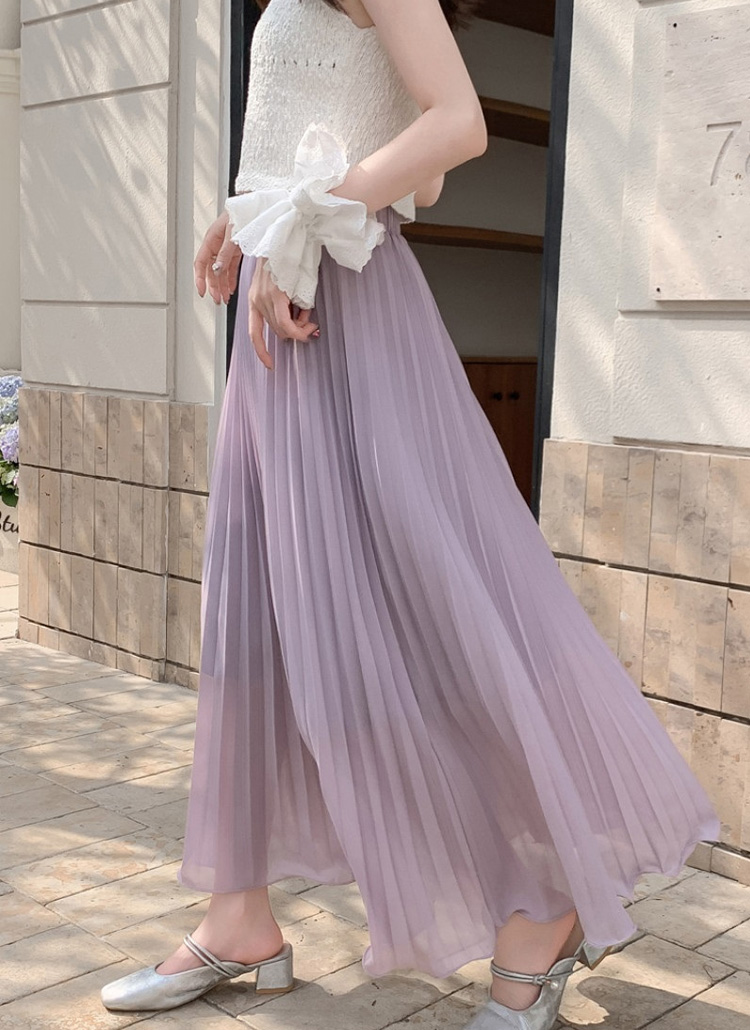 シフォンプリーツロングスカート | レディースファッション通販 - DHOLIC