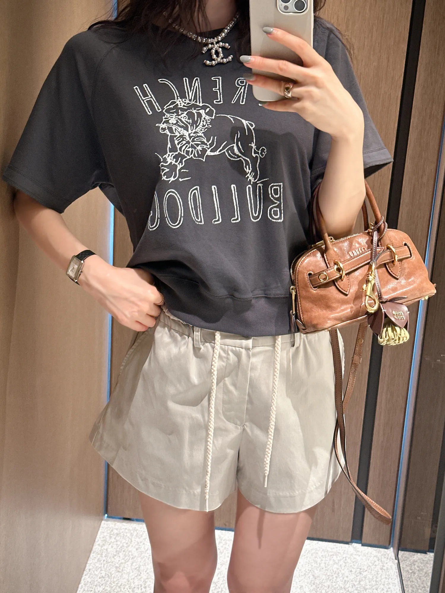 半袖ラウンドネックプリントTシャツ | partysu | 詳細画像1